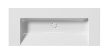 NORM 120X50 - Rectangular single ceramic washbasin with towel rail by GSI ceramica - view 3